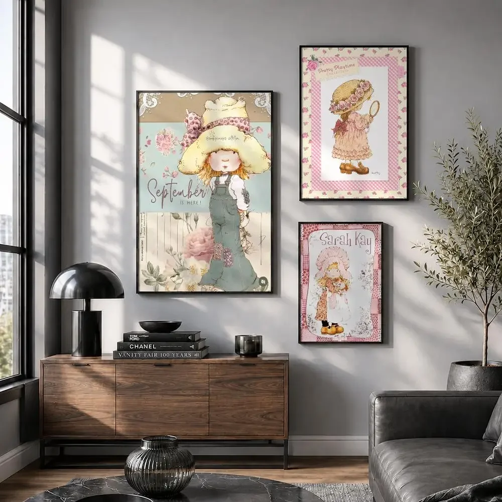Art S-Sarah K-Kay Swing Girl Poster Peel And Stick Wall Art Print Aesthetic Home Decor For  Living Room Bar Hallway Easy Apply