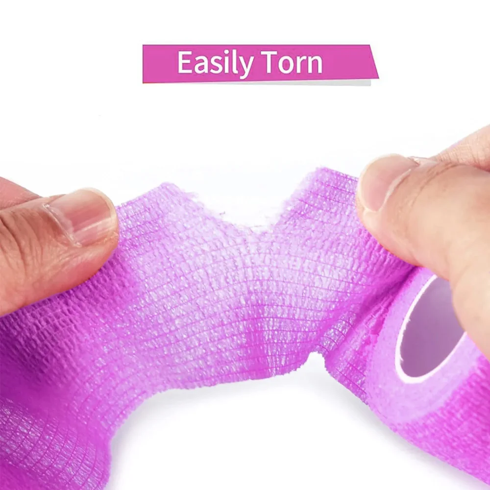 48/24/12/6/3 قطعة الأرجواني الوشم الضمادات الوشم شريط لحام التفاف ضمادة مرنة لفات لآلة الوشم قبضة الوشم اكسسوارات #4