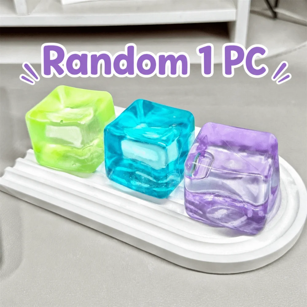 Ice Cube Shape Stress Relief Anti-stress Slow Rise Fidget Squeeze Pass The Time Anxiety Relief Sensory Squishy Adults