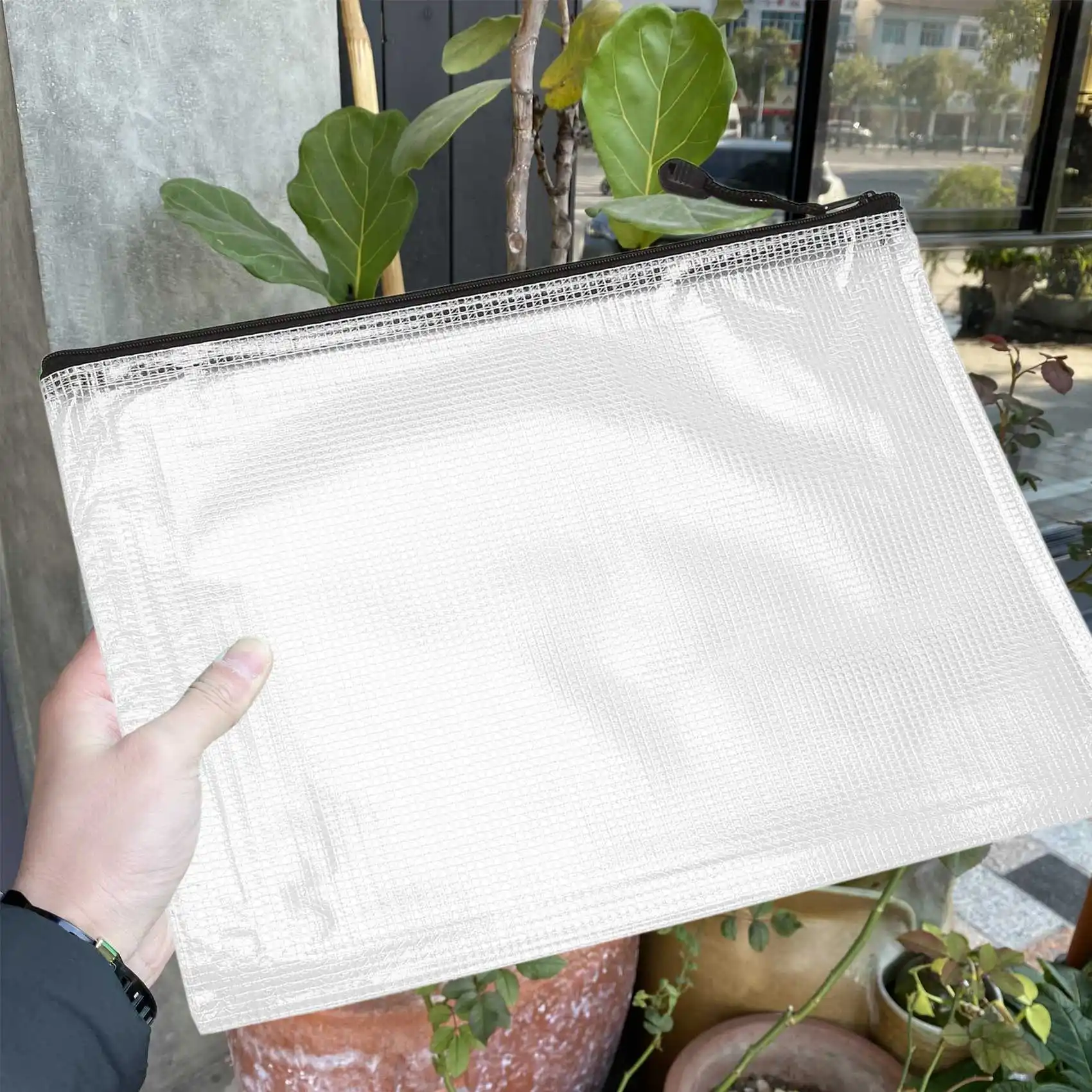 12 قطعة سستة ملف حقيبة A4 سستة شبكة حقيبة مجلس لعبة تخزين حقيبة بولي كلوريد الفينيل ملف حقيبة تخزين حقيبة (34 سنتيمتر x 24 سنتيمتر)