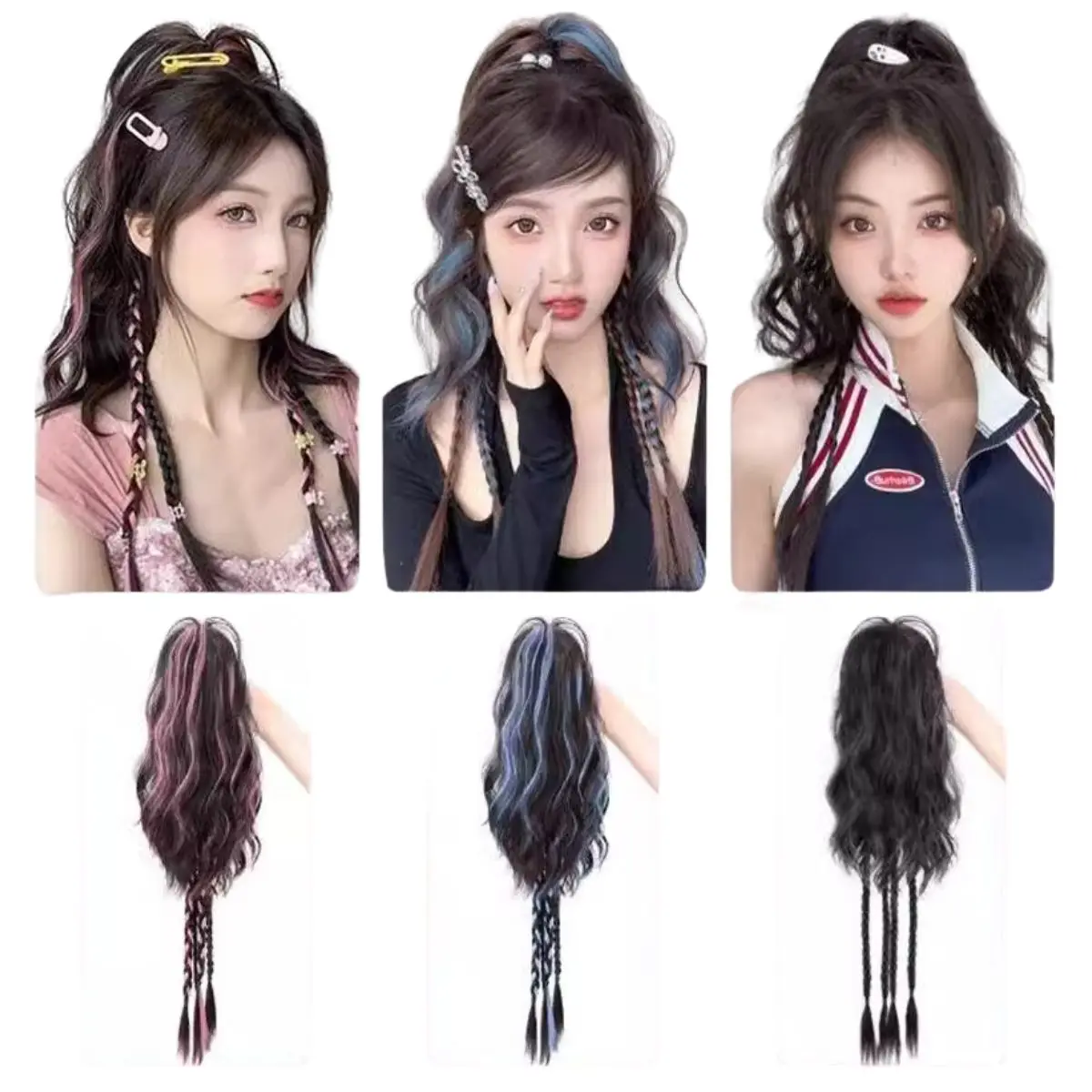 

Женский зажим для парика Sweet & Cool Style, зажим для хвоста-боксера, наращивание волос с косой для хвоста,