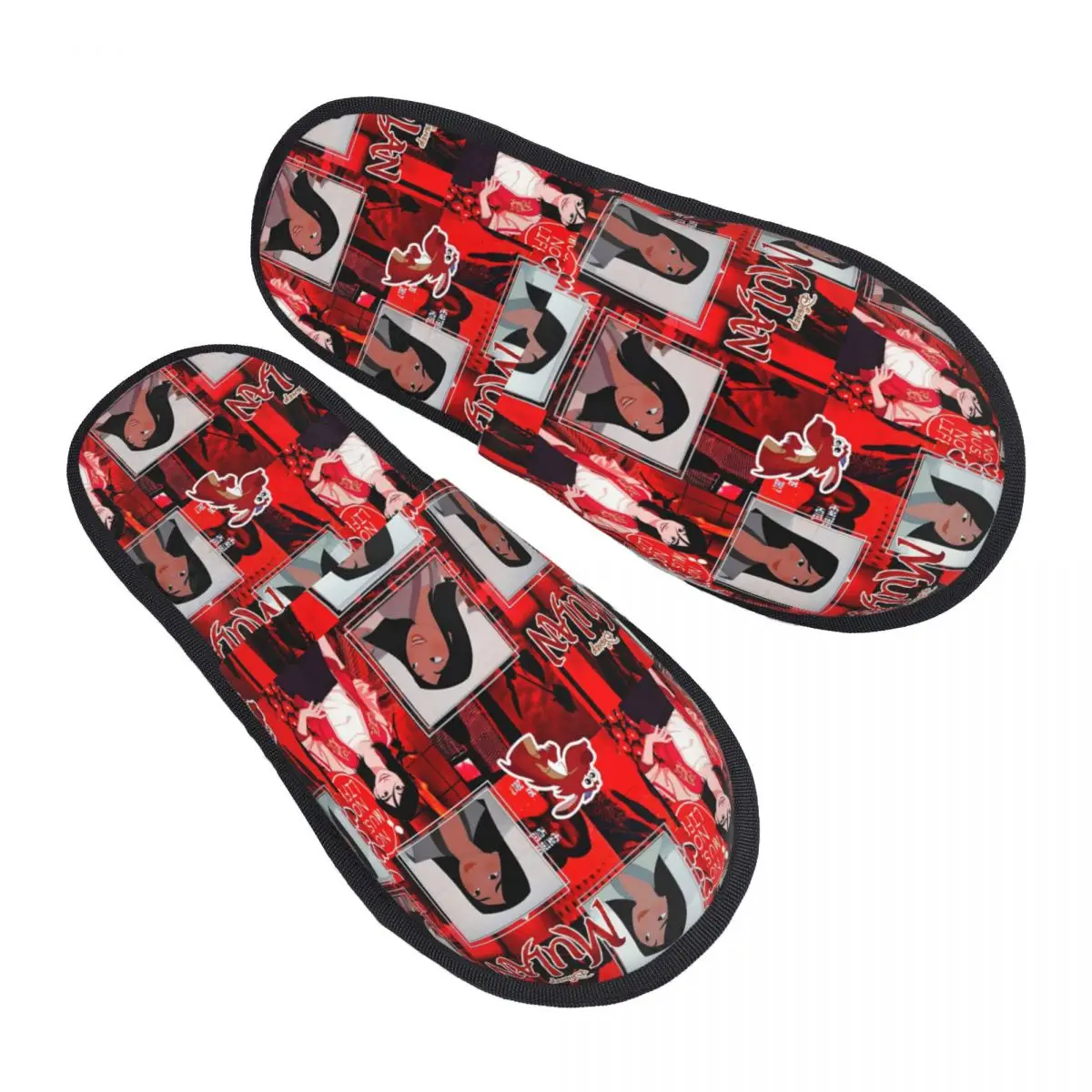 

Custom Mulan Comfort Scuff With Memory Foam Slippers Women Princess Anime Spa House Shoes