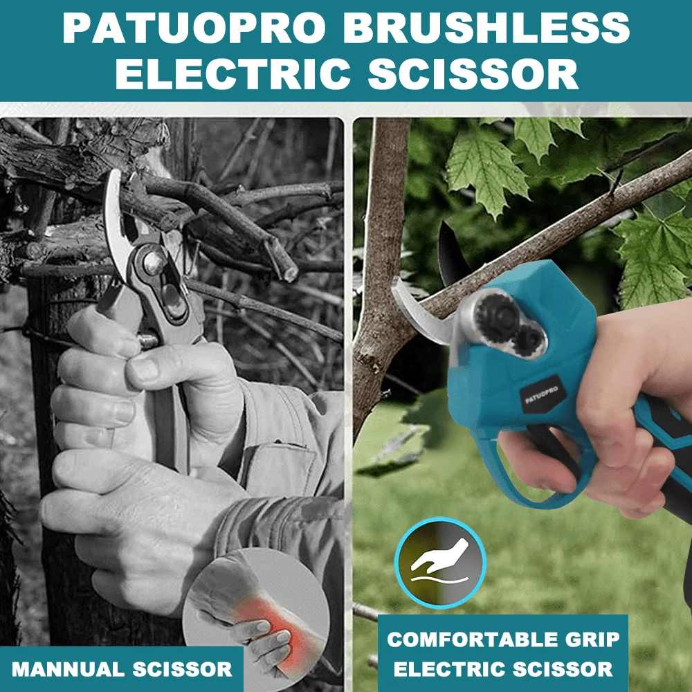30MM Cordless Brushless Electric Pruning Shears Fruit Tree Pruner Branches Cutter Power Tools For Makita 18V Battery(No Battery)