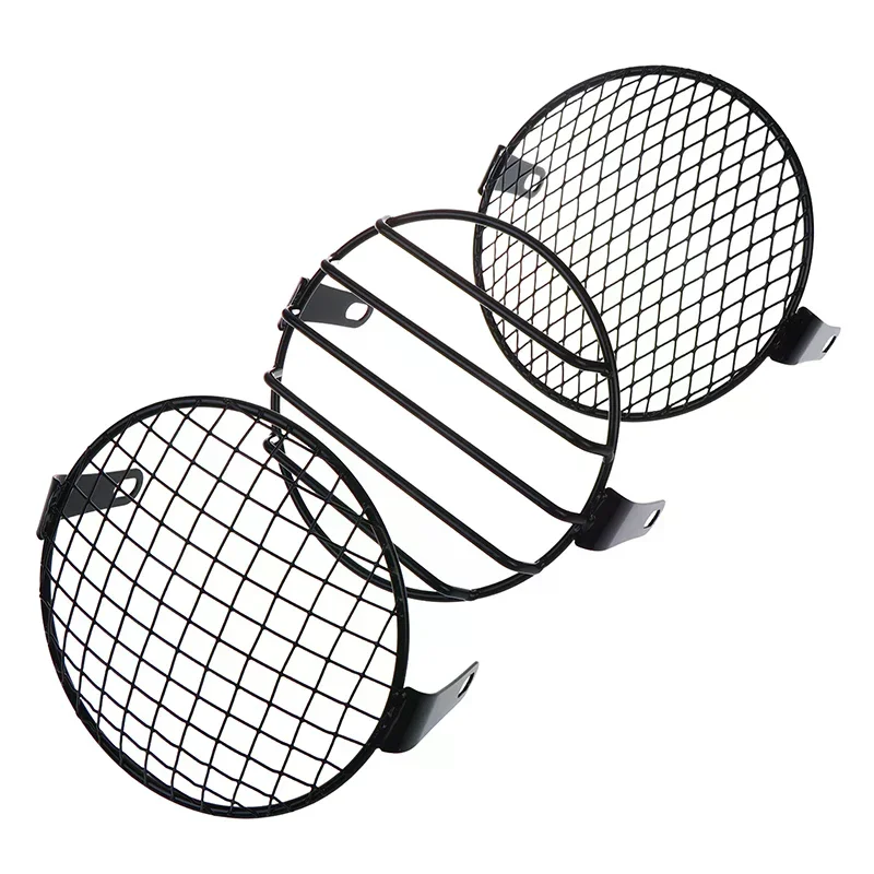 5.75inch Metal Motorcycle CG125 Modified Headlight GN125 Cruiser Retro Light Grille Protective Ccover