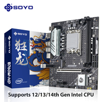 SOYO Dragon B760M HD Gaming Motherboard LGA 1700 Support Intel Core 12/13/14th Gen CPU Dual Chnnel DDR4 RAM M.2 NVME PCIex16