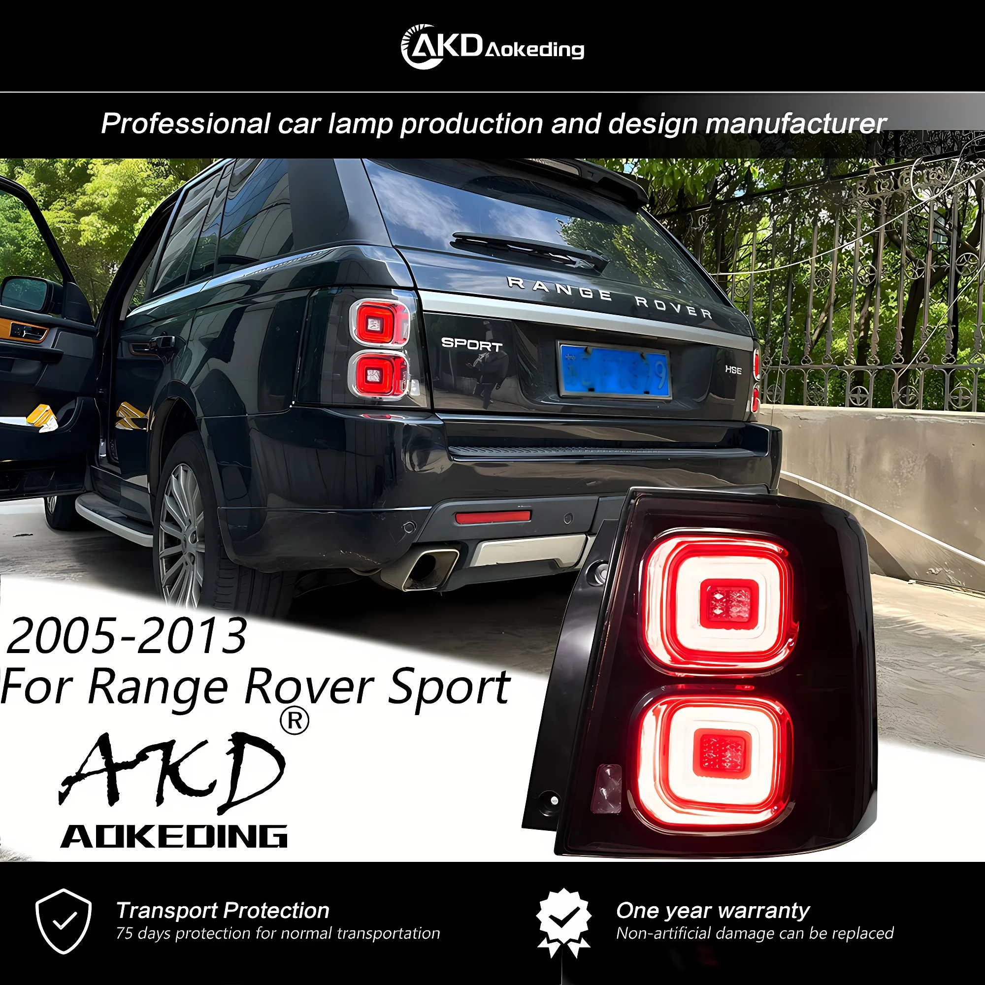 

AKD Tail Lamp for Range Rover Sport Tail Lights 2005-2013 Range Rover LED Rear Light LED DRL Signal Auto Accessories 2PCS