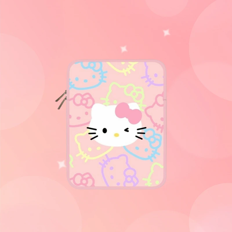 

Cartoon HelloKitty Kuromi 10 12 11 13 14 15 Inch Laptop Bag Inner Sleeve PU Tablet Bag Protective Cover for Macbook Holiday Gift