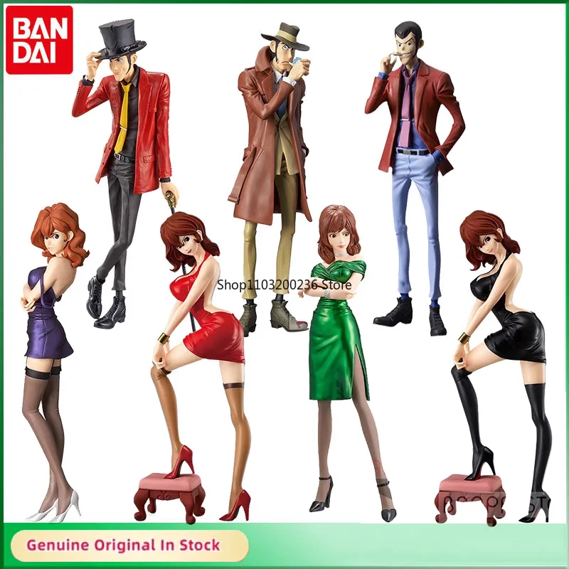 

Bandai Original Lupin III Glitter＆Glamours Mine Fujiko Zenigata Koichi Rebecca Rossellini Action Figure Model Desktop Ornaments
