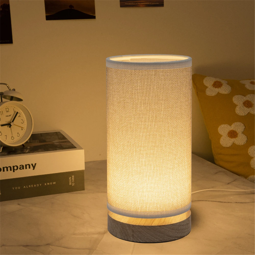 Simple Modern European Bedroom Decoration Cloth Art Small Table Lamp Creative Led Children's Bedside Lamp