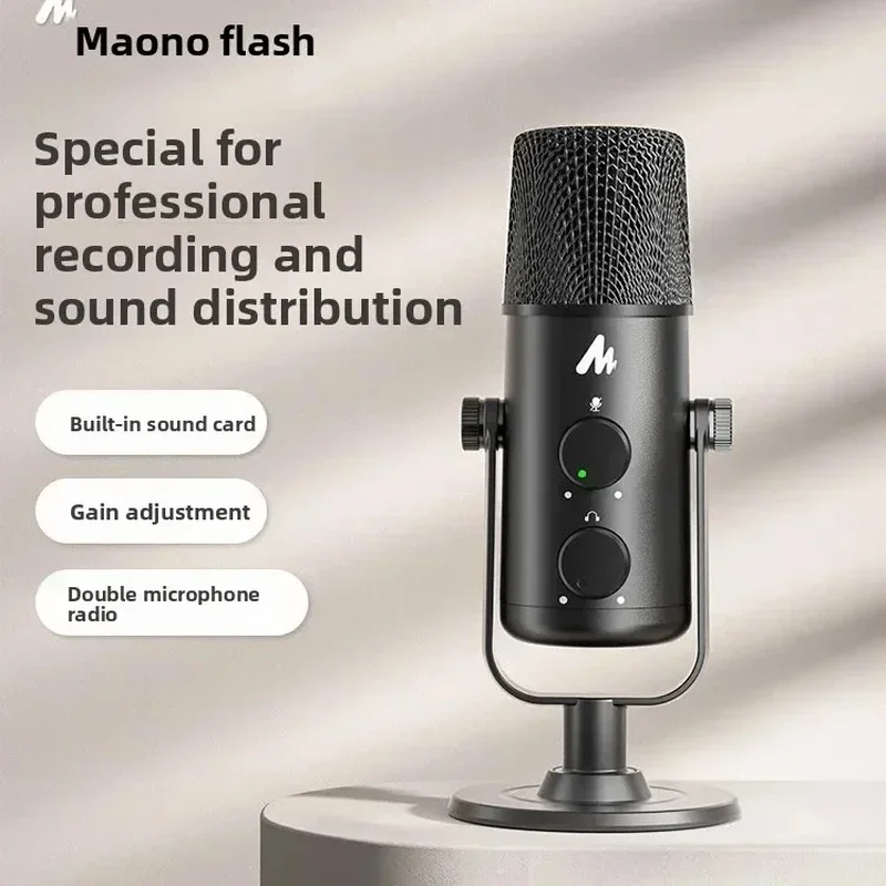For Maono AU902 Cardioid Polar XLR for Notebook Conference Game Live Stream Recording Equipment Professional Desktop Microphone