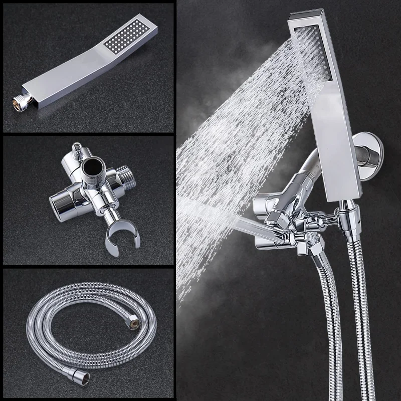 Imagem -04 - Stainless Steel Rain Shower System com Chuveiro de Mão Luxury Bathroom Grupo Preto e Dourado in