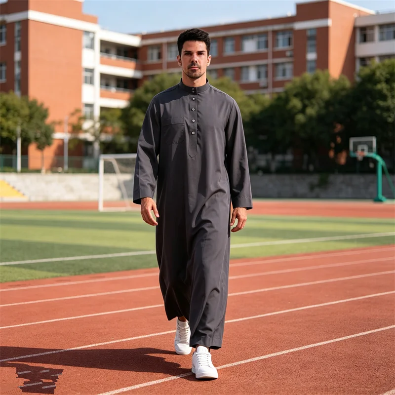 

Men Jubba Thobe Morocco Kaftan Dubai Abaya Muslim Dress Islam Clothing Turkey Caftan Djellaba Daffah Dishdasha Thobe Robe Thoub