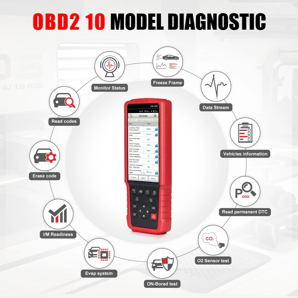 New X431 CRP429C 4 Systems OBDII Code Reader obd2 Auto Diagnostic Tool CRP429 C CRP 429C Auto Scanner better than CRP129