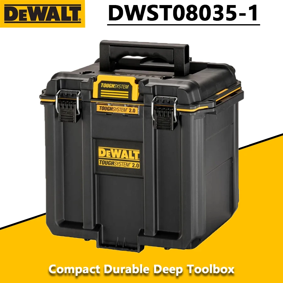 DEWALT DWST83347 TSTAK IP54 Deep Box Mobile Portable Lockable Stackable Waterproof Dustproof High Capacity Storage Tool Box