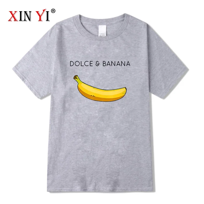 

Summer Men's T-shirt High Quality 100_ Cotton Funny Banana Printing Casual Loose O-neck Men Short Sleeve T-shirt Male Tees Tops