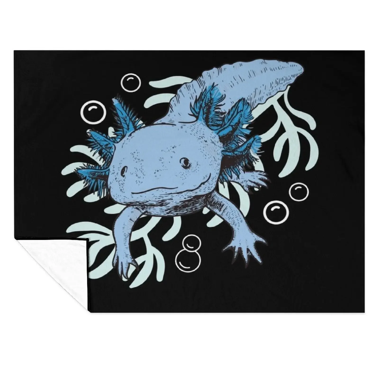 

Blue Axolotl Coral Throw Blanket Soft Beds anime Vintage Decorative Sofa Blankets