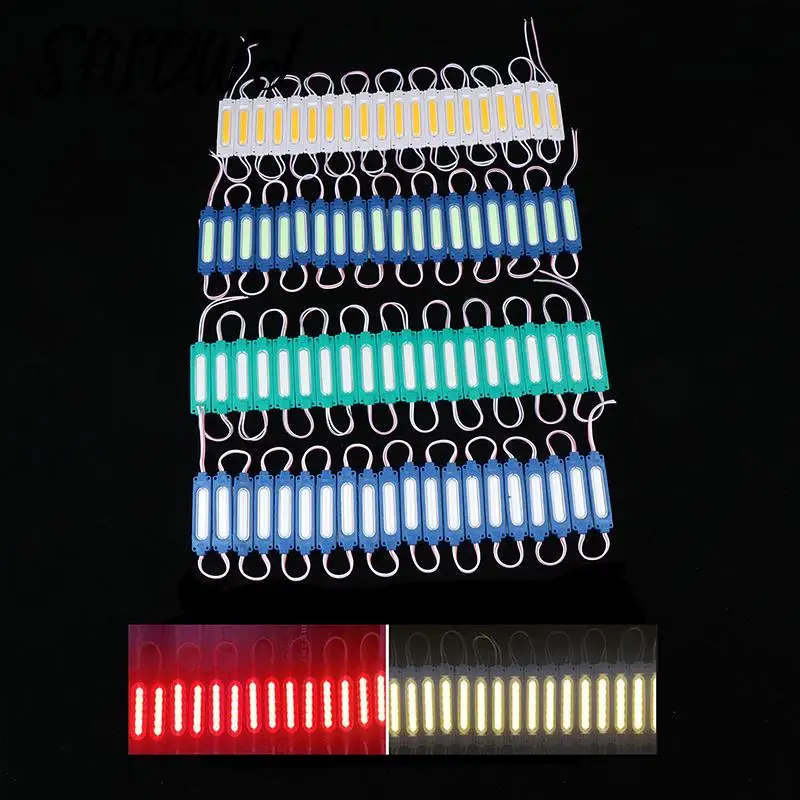 20PCS 12V/24V LED Module Truck Side Marker Indicator Light COB Super Bright For Bus Lorry Trailer Warning Lamp Stop Light