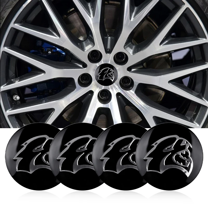4Pcs 56MM Car Wheel Center Hub Caps Sticker Badge Accessories For Dodge Durango Caliber Neon SRT SXT Nitro Avenger Dart  Magnum view 2