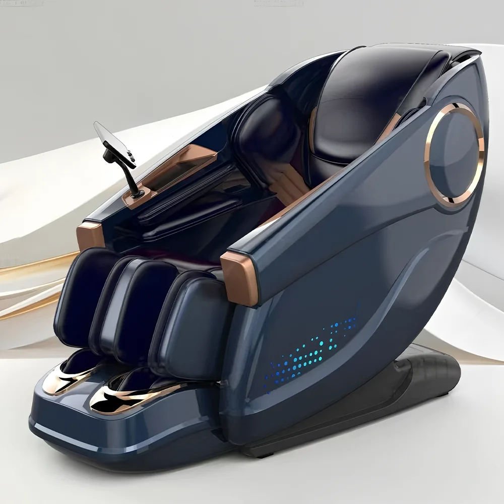 Black Message Chair 4d Zero Gravity Full Body Shiatsu New Design Massage Chair