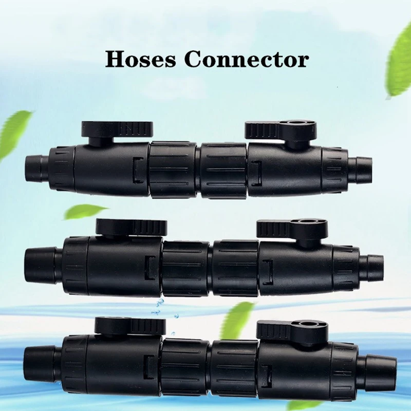 12mm/16mm Double Tap Quick Release Connector Aquarium Water Control Valve Hose Pipe No-Leak Quick Connector Set Joint