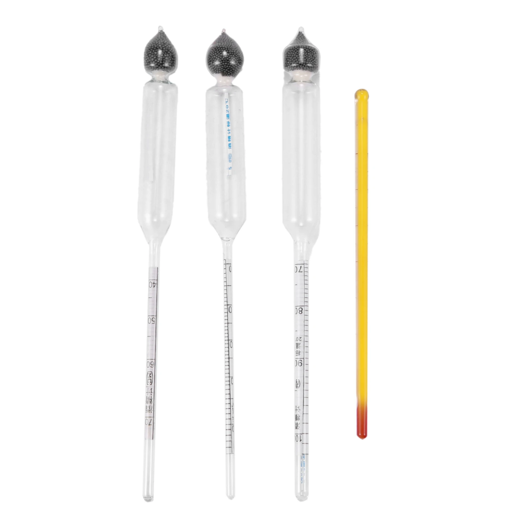 الجودة! مقياس الكحول مقياس الكحول كاشف الكحول أداة قياس الكحول اختبار الكحول مقياس كثافة الماء النبيذ مجموعة مع Thermome