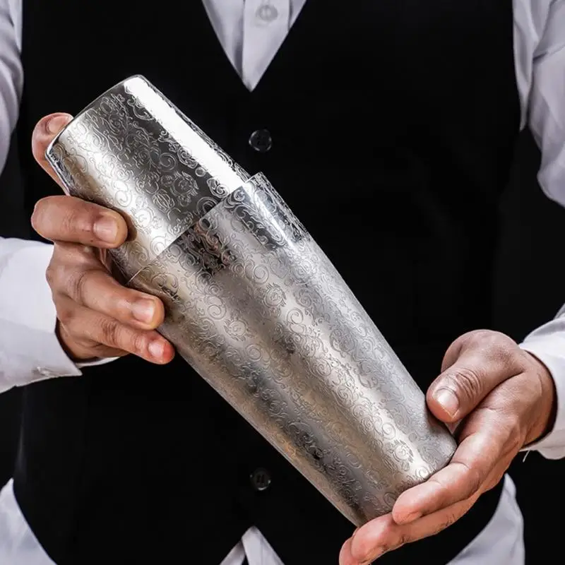 

652F 304 шейкер для барменов из нержавеющей стали эргономичная ручка миксер для коктейлей профессиональный барменский инструмент