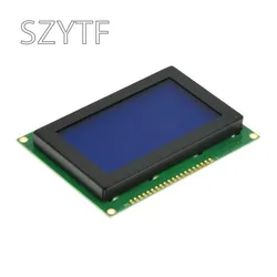 12864C 3.2 Inch 128*64 LCD Screen Module LCD Display Module Blue IIC/I2C 5V KS0108