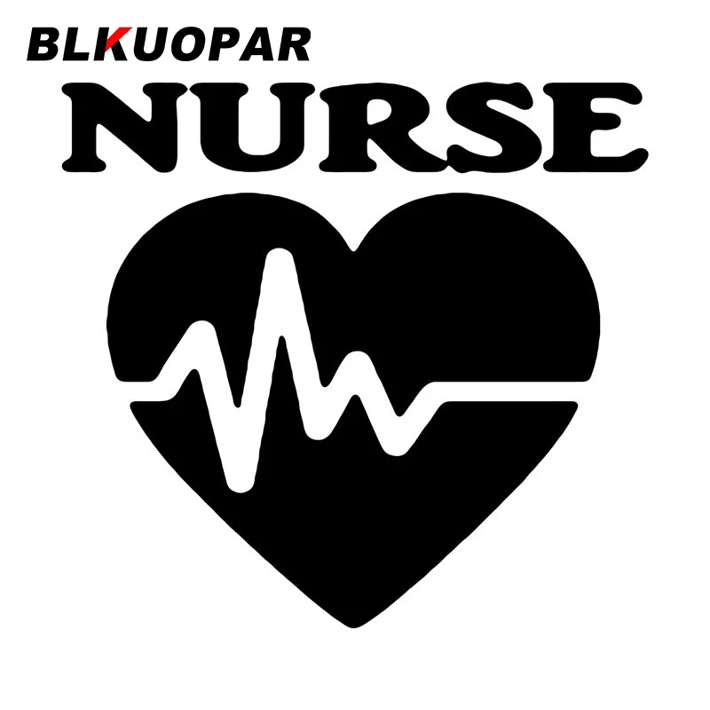 

BLKUOPAR Nurse Heartbeat Clipart Creative Car Stickers Vinyl Anime Die Cut Decal Personality Air Conditioner Trunk Car Goods