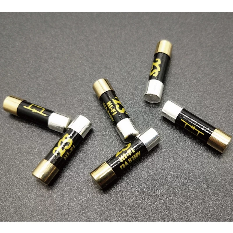 5x20mm YS new enthusiasts gold-plated silver nano audio fuse power amplifier CD decoder 125mA-20A