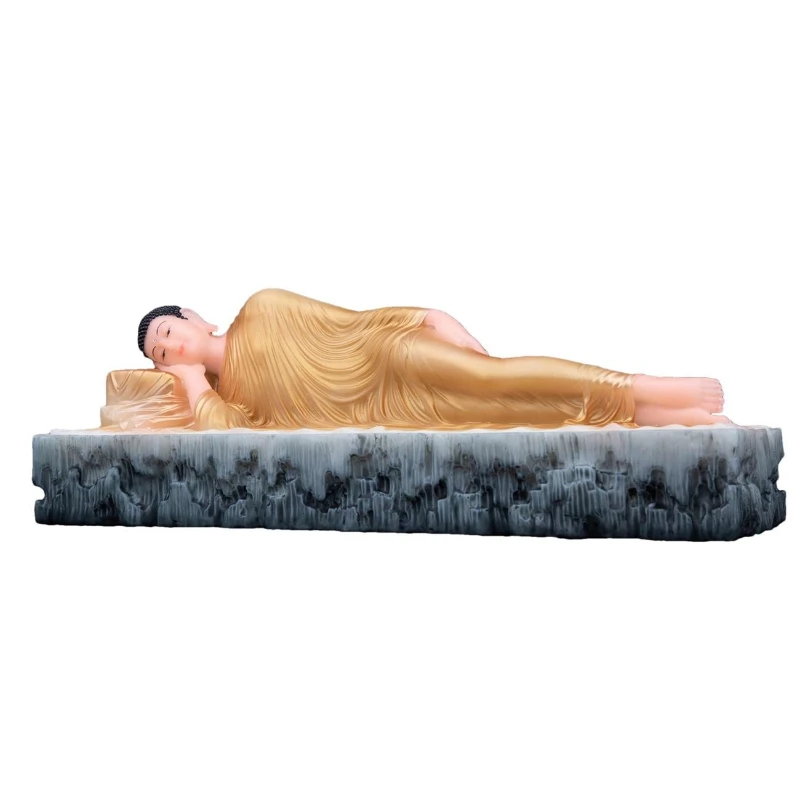 White marble Buddha statue home temple hall ornament collection gift