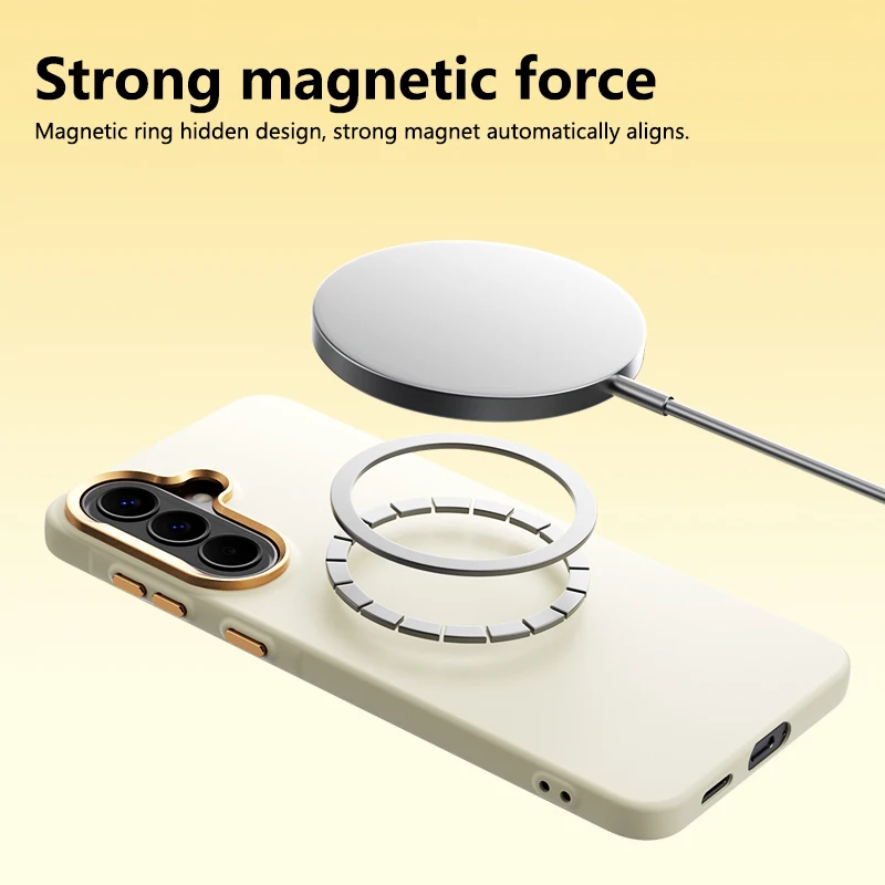 Magnetic Charging With Skin Friendly Sensation Case For Samsung Galaxy S26 Ultra A37 A57 S26 Liquid Skin Feel PC Hard Cover