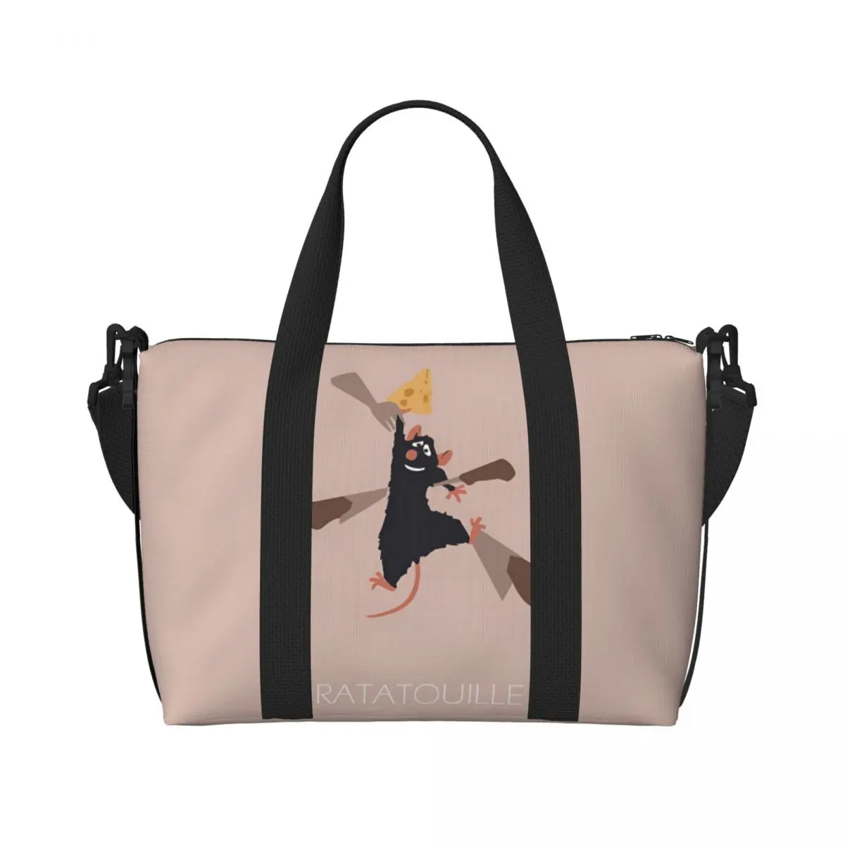

Большая женская сумка-шоппер с принтом «Рататуй» для пляжа, спортзала и путешествий