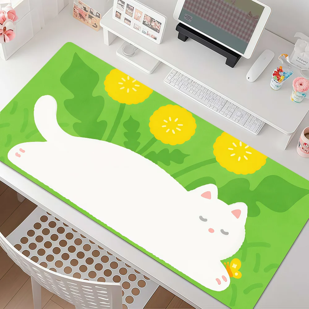 Cartoon Cat O-orosi Mouse Pad Anti Slip Rubber Edge Locked Thickened Laptop Gaming Desk Mat