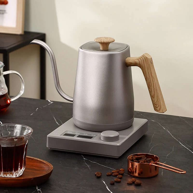 -For 800ml  Electric Kettle Hand Brew Coffee Pot Teapot 304 Stainless Steel Water Jug Slender Mouth Hand Brewing Pot 1000W*
