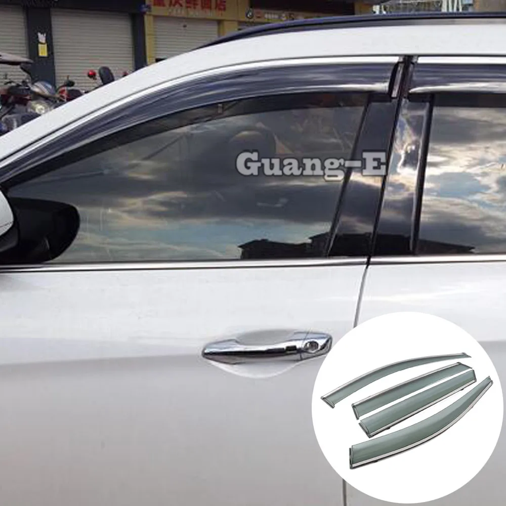 

Car Window Visor Sun Shade Rain Guard Trim Auto Exterior Accessories For Hyundai IX45 SantaFe 2013 2014 2015 2016 2017 2018