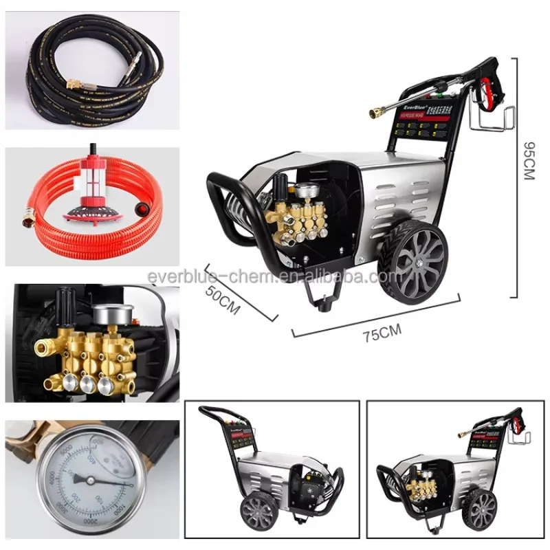 EverBlue EB-CWM 2200W High-Pressure Stainless Steel Car Washer For Auto Detailing Fleet Cleaning Professional Garage Use