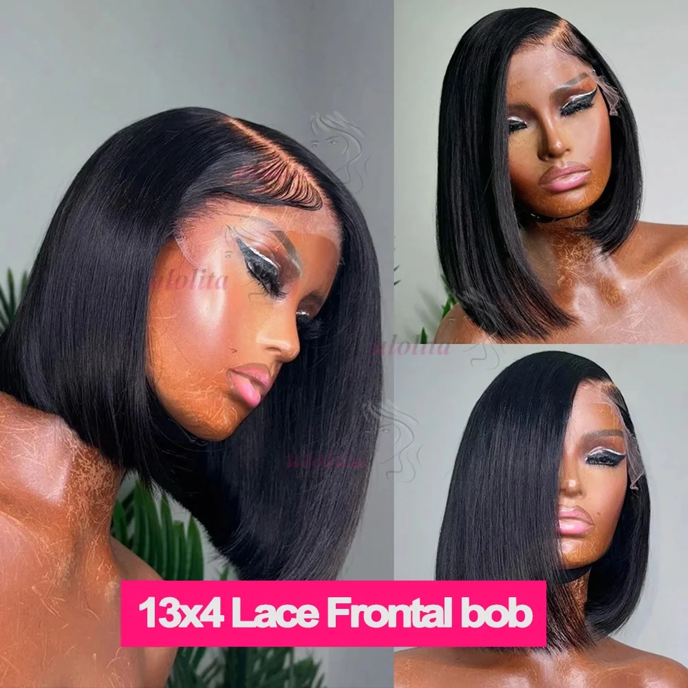 12 Zoll Gerade Pixie-Cut-Perücke Transparente Spitze Brasilianisches Echthaar 13×4 Echthaar-Perücken Kurze Bob-Perücke Spitzenperücke für Schwarze Frauen – Detail 17
