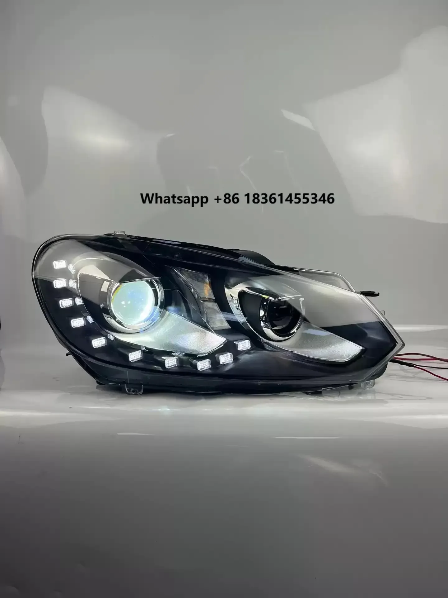 

vw golf 6 DRL Daytime Running Light Turn Signal Angel Eye Projector Lens LED Headlight Head Lamp