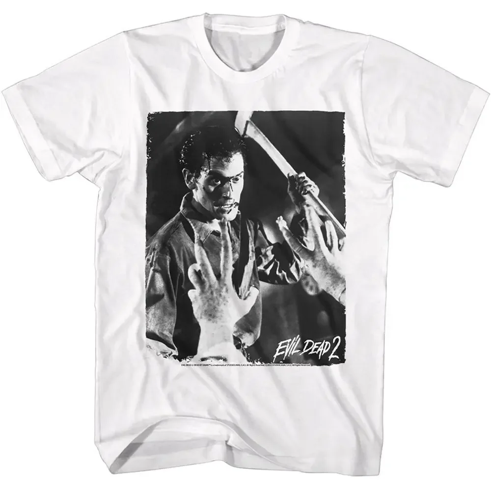 Evil Dead Ash With Axe White Adult T Shirt