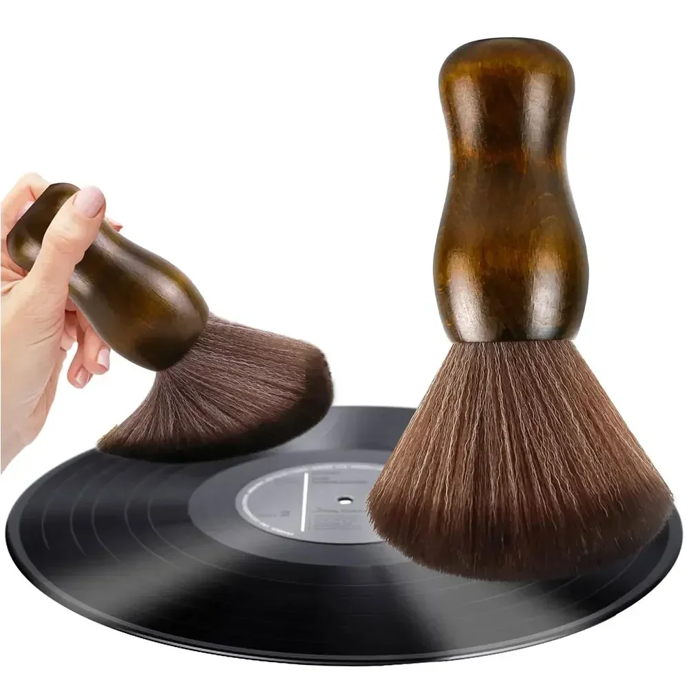 Anti-static Soft Fur Camphorwood Cleaning Brush Sweep For CD LP Vinyl Turntable Player Computer Keyboard Dustproof Accessories