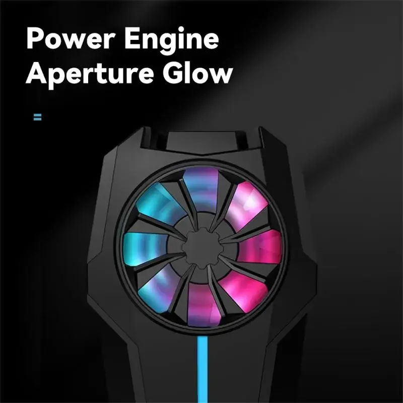 Cooling Fan For Mobile Phone Rechargeable Battery Cooler Three Speed Adjustable Gaming Radiator Back Clip Phone Heatsink