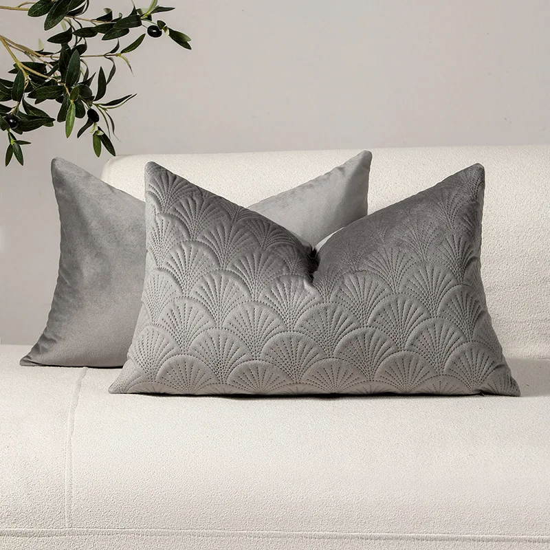 Velvet Shell Pattern Pillowcase Retro Cushion Cover 30x50/40/45/50cm for Living Room Sofa Home Decoration Soft Touch
