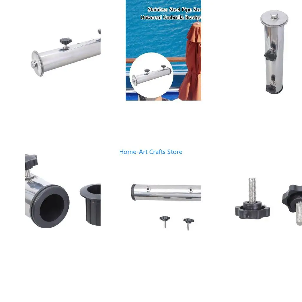 Y3NA Parasol Stand Sleeve Tube Umbrella Base for Various Poles Size Easy Installation