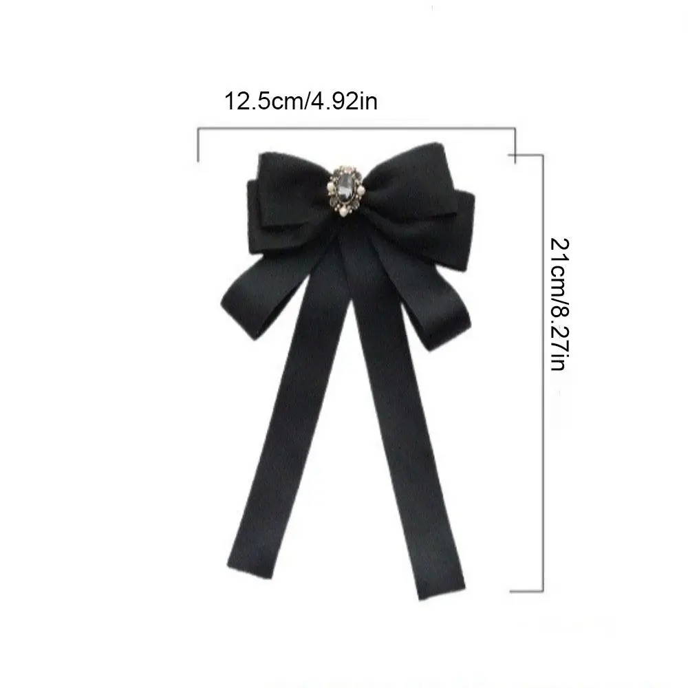 Diamantes de imitación brillantes, Pin de cinta negra, cuentas, funerales multicapa, Pin conmemorativo, Pin de perla, lazo negro, corbata, luto