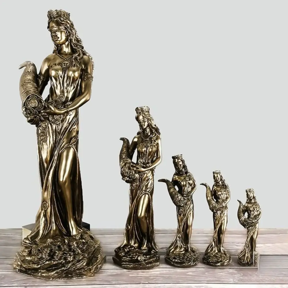 

Hand-carved Wealth Goddess Statue Exquisite Retro Greek Goddess Ornament Creative Resin Craft Lucky Wealth Statue Living Room