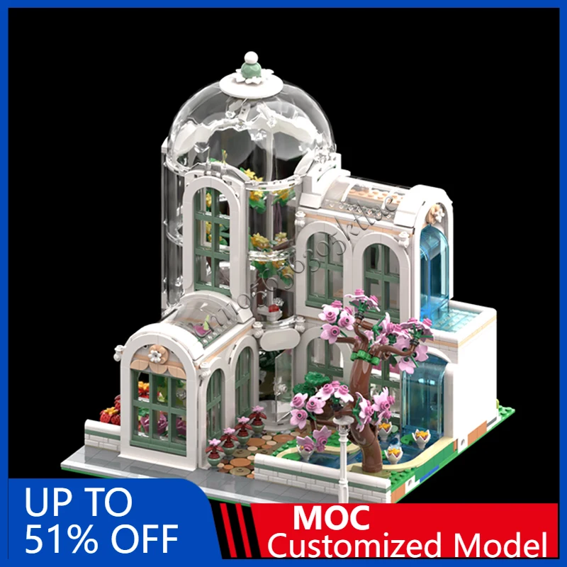 1726 PCS City Engineering Modular Botanical Garden MOC Customize Modular Building Block Educational DIY Christmas Toy Gift