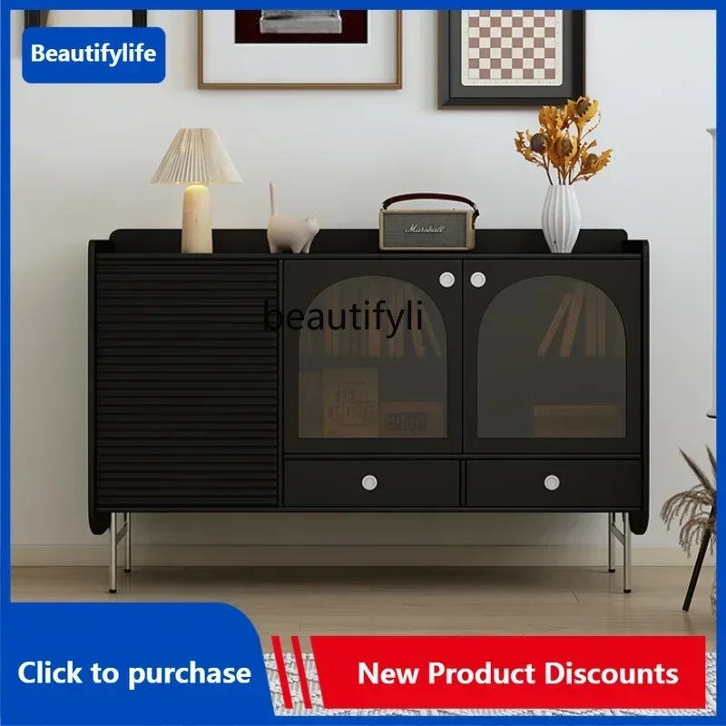 

ls 42Modern retro home solid wood porch storage cabinet light luxury medieval wall side cabinet