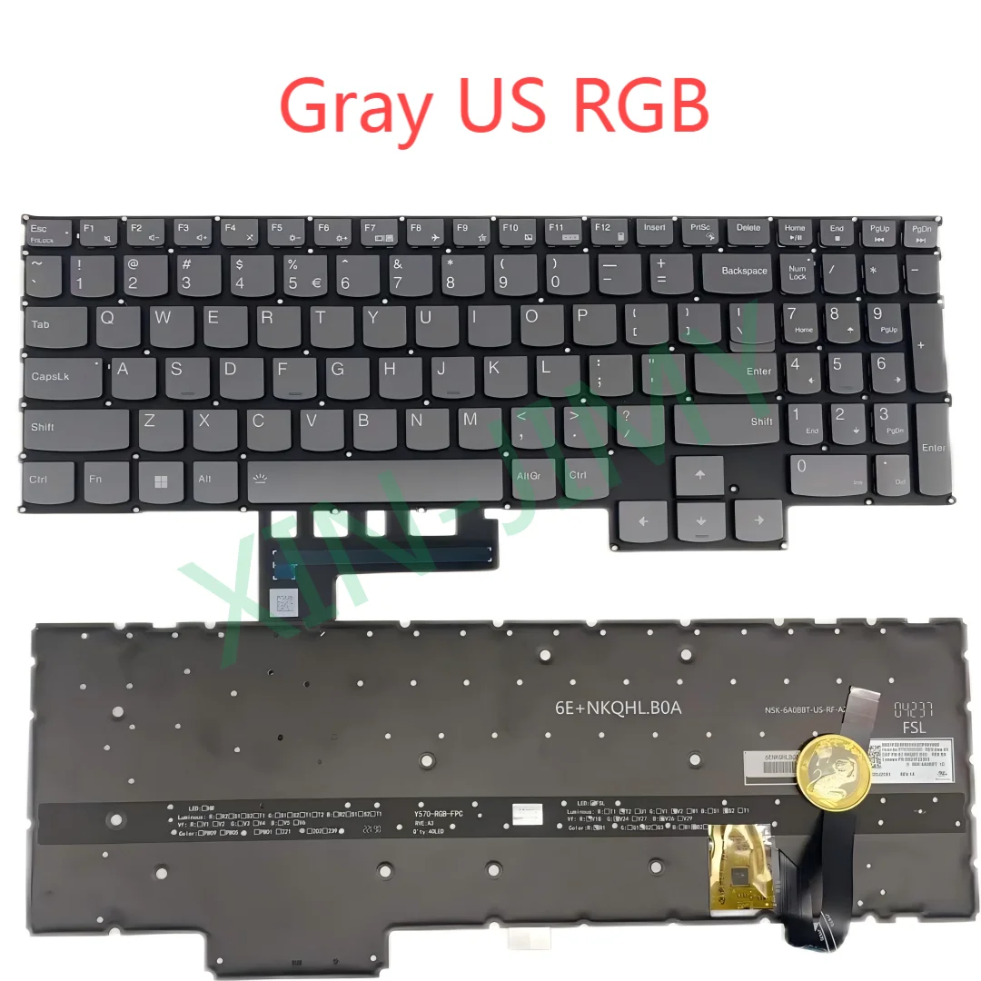 R7000 US RGB Backlit keyboard for Lenovo Legion R7000 ARP8 APH9,83EF,Legion 5 15ARP8 15APH9