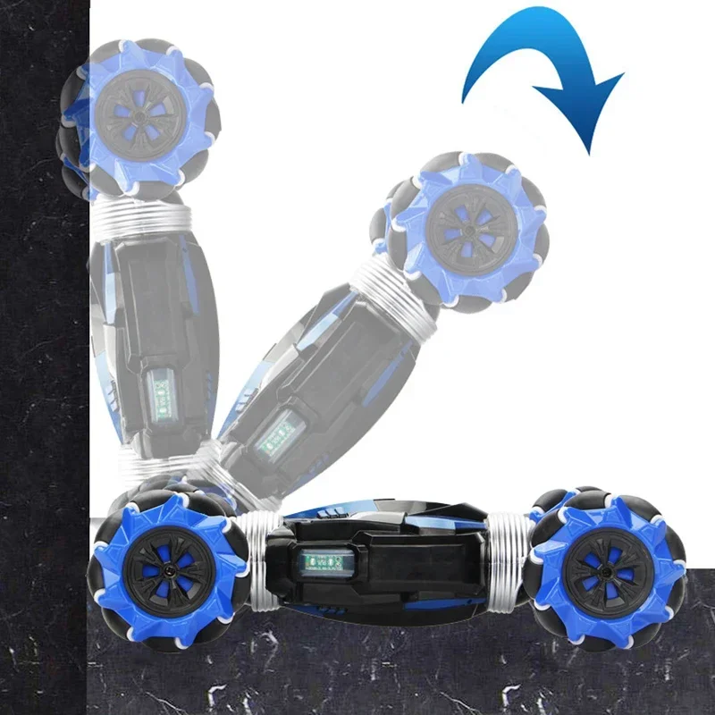 Rc Stunt Car Dual Remote Control Watch Gesture Sensor Drift 2.4GHz 4wd Rotation Deformation Electric Toy for Kids Boys Christmas