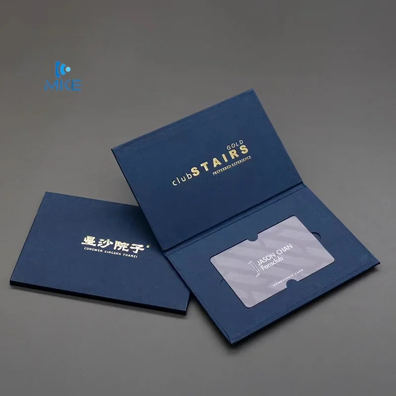 عالية الجودة ماتي الأسود التعبئة والتغليف ورقة صغيرة Vip فتحات بطاقة الائتمان حاملي صناديق بطاقات هدايا الزفاف